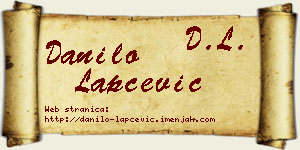 Danilo Lapčević vizit kartica